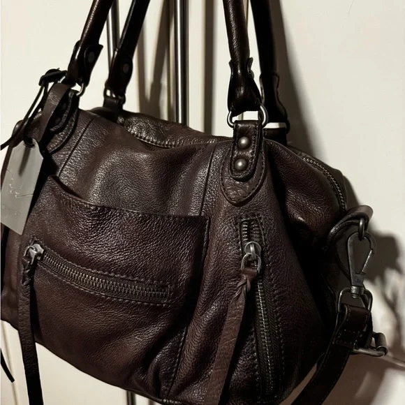 FREE PEOPLE BABY EMERSON TOTE BITTER BARK WE THE FREE Bag Brown - Picture 3 of 8